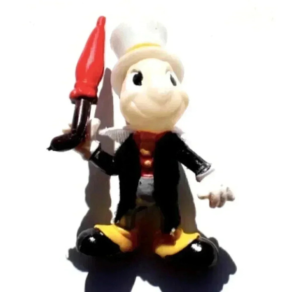 Vintage Plastic WALT DISNEY PINOCCHIO Jiminy Cricket Christmas Tree Ornament - Picture 1 of 2